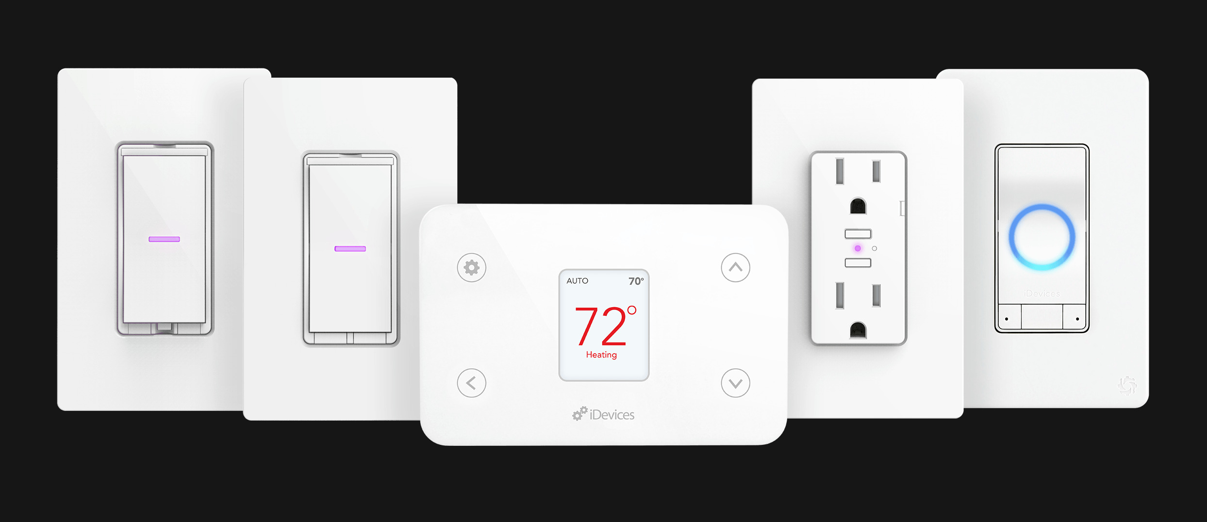 iDevices, Thermostat, Socket, Outdoor Switch, Switch, Wall Outlet, Wall Switch, Dimmer Switch, iShower, Connected, Voice Control, Wi-Fi, Smart Home, Amazon Alexa, Google Assistant, Apple HomeKit, iOS, Samsung, Siri